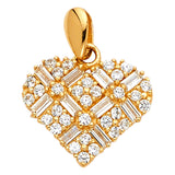14KY CZ Heart Pendant (PT590) (PT590)