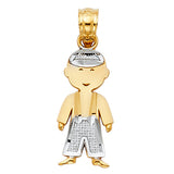 14K 2T Baby Pendant (PT665) (PT665)