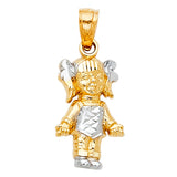 14K 2T Baby Pendant (PT667) (PT667)