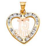 14K 2T Religious CZ Pendant (PT813)