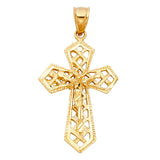 14KY Fancy Crucufix Pendant (PT989)