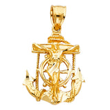 14KY Mariner Crucufix Pendant (PT1227)