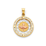 14K 3C Spirit Saint CZ Pendant (PT1308)