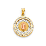14K 3C Guadalupe CZ Pendant (PT1310)