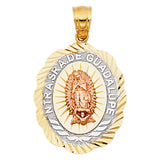 14K 3C Our Lady of Guadalupe Pendant (PT1363)