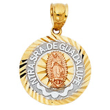 14K 3C Our Lady of Guadalupe Pendant (PT1367)