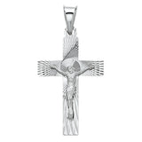 14KW Crucufix Stamp Pendant (PT1431)