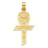 14KY Baptism Cross Pendant (PT1452)