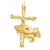 14KY Praying Hand with Cross Pendant (PT1480)