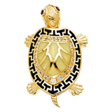 14KY Gllow in Dark Turtle Pendant (PT1540)