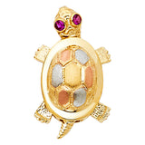 14K 3C Turtle Pendant (PT1544)