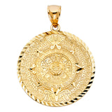 14KY Calendario Azteca Pendant (PT1562)