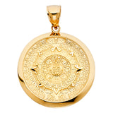 14KY Calendario Azteca Pendant (PT1563)
