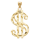 14KY Dollar Sign Pendant (PT1572)