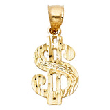 14KY Dollar Sign Pendant (PT1574)