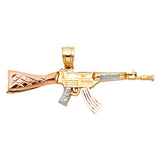 14K 3C Rifle Gun Pendant (PT1581)