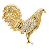 14KY CZ Rooster Pendant (PT1612)