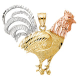 14K 3C Rooster Pendant (PT1614)