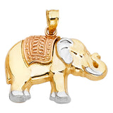 14K 3C Elephant Pendant (PT1624)
