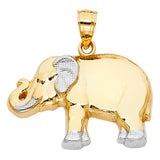 14K 2T Elephant Pendant (PT1625)