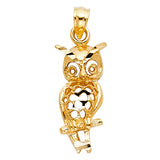 14KY Owl Pendant (PT1646)