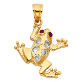14KY CZ Frog Pendant (PT1680)