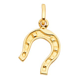 14KY Lucky Horse Shoe Pendant (PT1707)