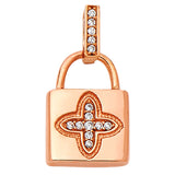 14K Pink CZ Lock Pendant (PT1735)