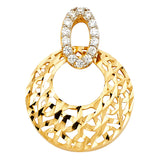 14K 2T CZ Pendant (PT1738)