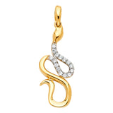 14K 2T CZ Pendant (PT1744)