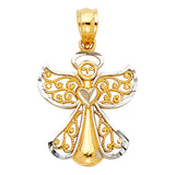14K 2T Angel Pendant (PT1747)