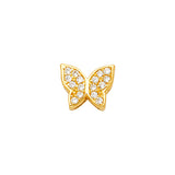 14KY CZ Butterfly Pendant (PT1750)