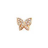 14K Pink CZ Butterfly Pendant (PT1752)