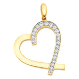 14KY CZ Heart Pendant (PT1770)