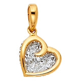 14K 2T Heart Pendant (PT1794)