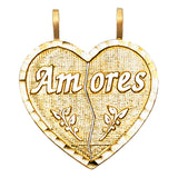 14KY Te Amo Heart 2 Piece Pendant (PT1810)