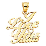 14KY I Love You Heart Pendant (PT1820)