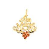 14K 2T Mom Pendant (PT1832)
