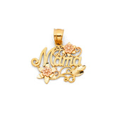 14K 2T Mom Pendant (PT1833)