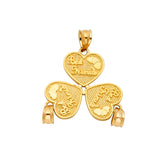 14KY Heart 3 Piece Pendant (PT1852)