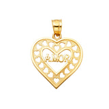 14KY Te Amo Heart Pendant (PT1862)