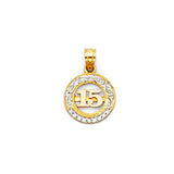 14K 3C 15 Years Pendant (PT1884)