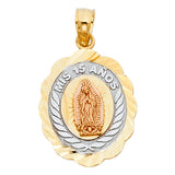 14K 3C 15 Years Pendant (PT1898)