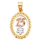 14K 3C 15 Years Pendant (PT1904)