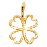 14KY Heart Clover Pendant (PT1934)