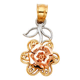 14K 2T Rose Pendant (PT1953)