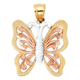 14K 3C Butterfly Pendant (PT1955)