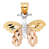 14K 3C Butterfly Pendant (PT1956)