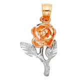 14K 3C Rose Pendant (PT1957)