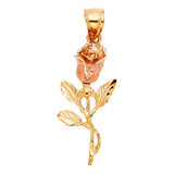 14K 2T Rose Pendant (PT1958)